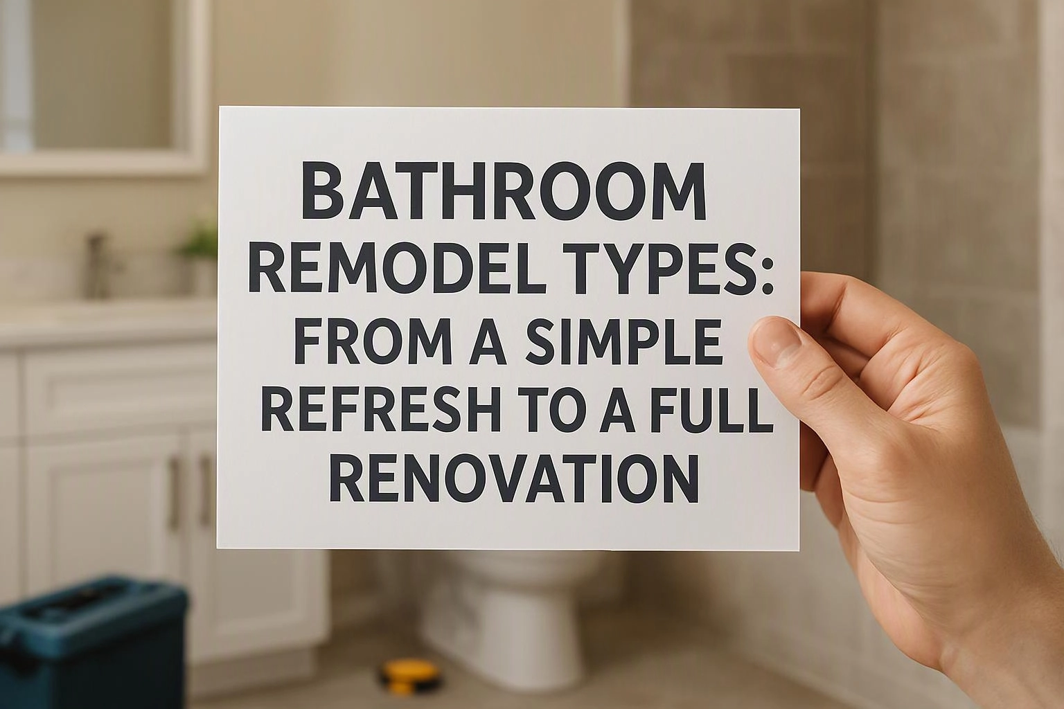 Bathroom Remodel Types: From a Simple Refresh to a Full Renovation